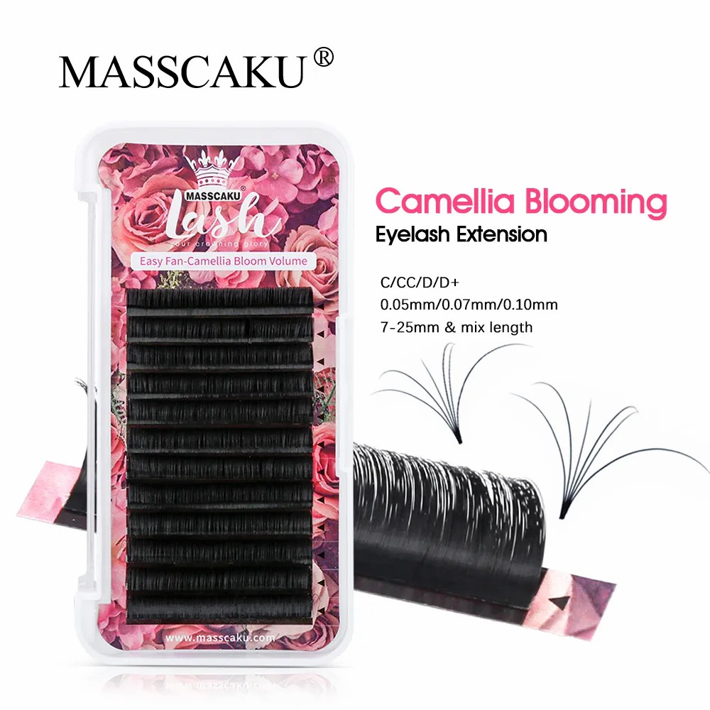 Eyelash Extension Human Hair - Pestañas Postizas MASSCAKU Easy Fanning Volume