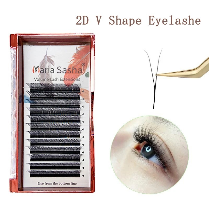 Pestañas MARIA 2D en forma de  - Eyelash Extension Human Hair reseña y precio